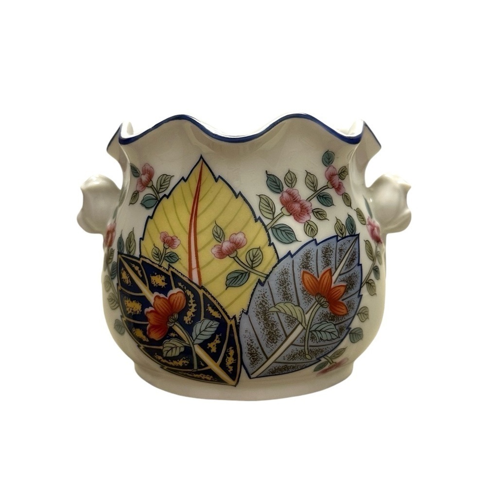 Tabacco Leaf Genus Nicotina Fine China By Mann Open Sugar Bowl RARE